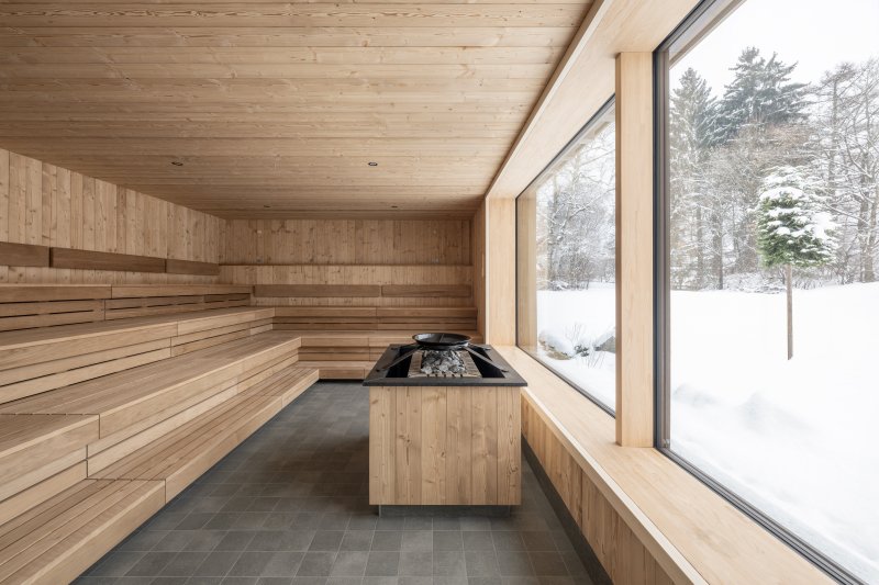 Sauna im Winter