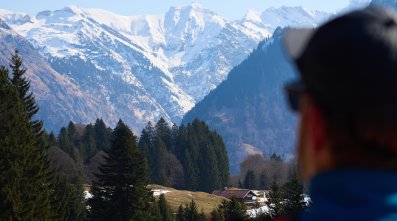 Oberhalb der Hochleite mit Blick auf Schochen