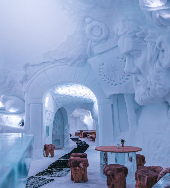 Restaurant in der Iglu Lodge