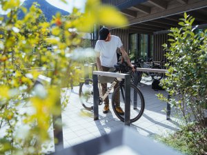 Fahrradparkplatz an der Therme