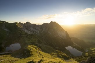Sonnenuntergang an den Gaisalpseen