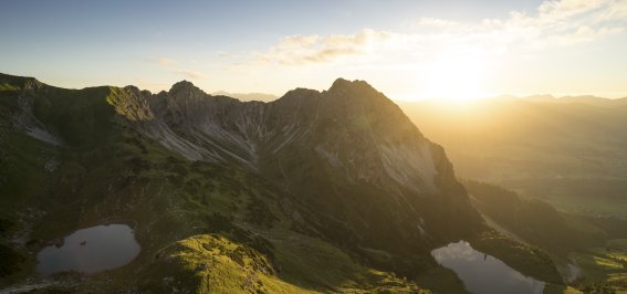 Sonnenuntergang an den Gaisalpseen