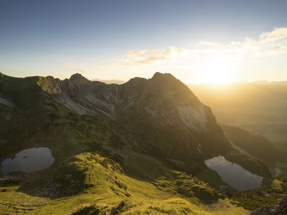 Sonnenuntergang an den Gaisalpseen