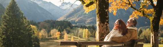 Pause auf der Ruhebank