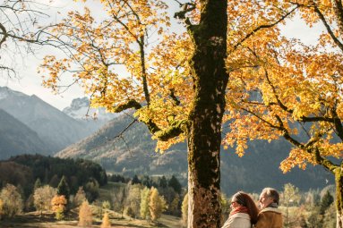 Pause auf der Ruhebank