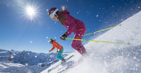 Gipfelabfahrt am Nebelhorn