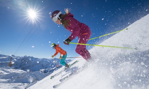 Gipfelabfahrt am Nebelhorn