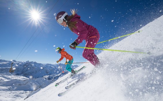 Gipfelabfahrt am Nebelhorn