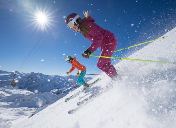 Gipfelabfahrt am Nebelhorn