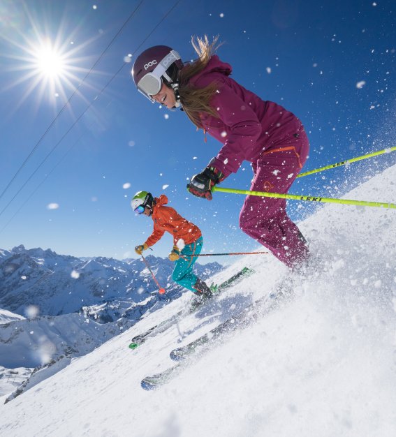 Gipfelabfahrt am Nebelhorn