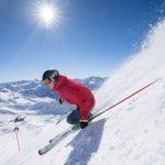 Skifahrer am Nebelhorn