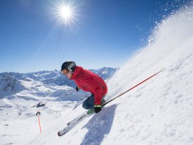 Skifahrer am Nebelhorn