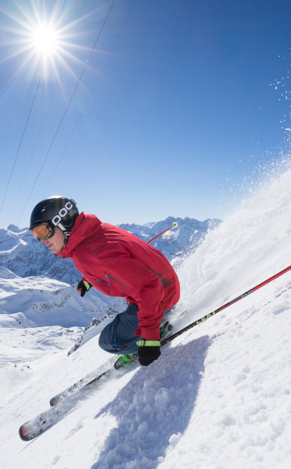 Skifahrer am Nebelhorn