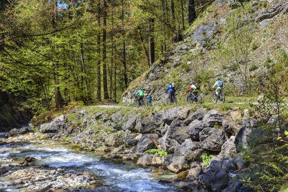 Radfahren an der Trettach