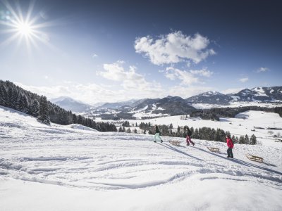 Wanderung mit dem Rodel