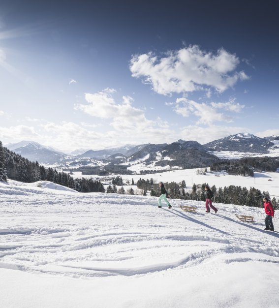 Wanderung mit dem Rodel