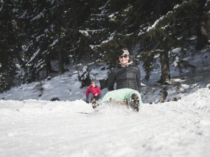 Ungebremste Rodelfahrt