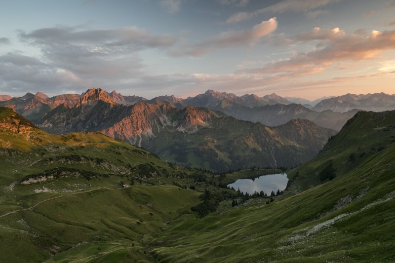 Abendrot über dem Seealpsee - Bild: Eren Karaman Photographie