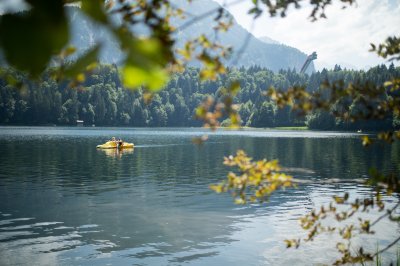 Tretbootfahren am Freibergsee