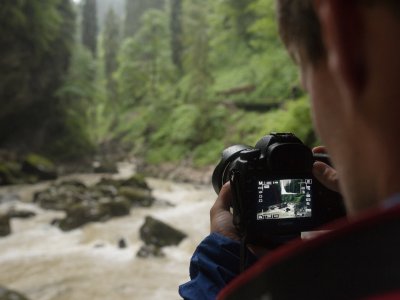 Fotograf in der Breitachklamm