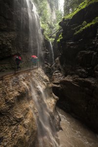 Regen in der Breitachklamm