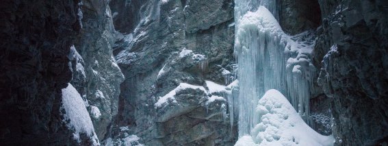 Eiszapfen in der Breitachklamm