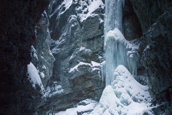 Eiszapfen in der Breitachklamm