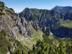 Blick von Grat Richtung Gaisalpsee
