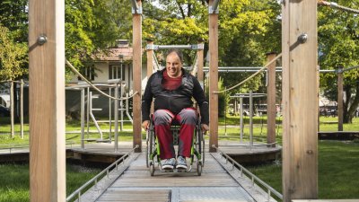 Barrierefreie Elemente beim FuggerAktivPark