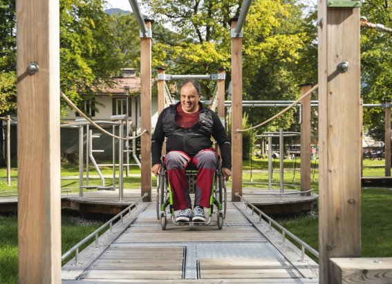 Barrierefreie Elemente beim FuggerAktivPark