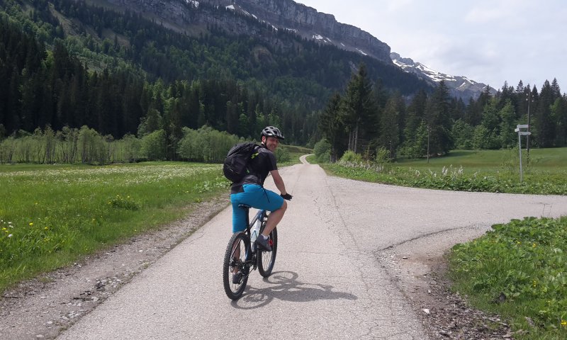 Mountainbiker im Rohrmoostal
