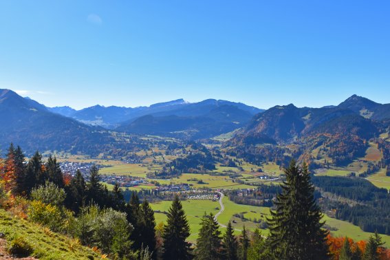 Blick auf die Oberstdorfer Ortsteile