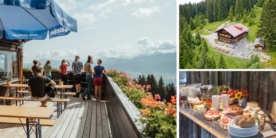 Drei Hütten im Allgäu: Hörnerhaus, Wannenkopfhütte, Alpe Oberstdorf