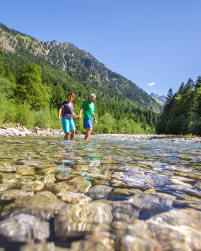 Abkühlung in der Stillach bei Oberstdorf gesucht?