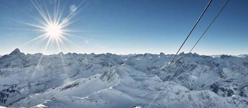 Sonniger Winter auf dem Nebelhorn
