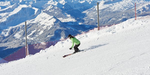 Skifahren vor Allgäuer Panorama