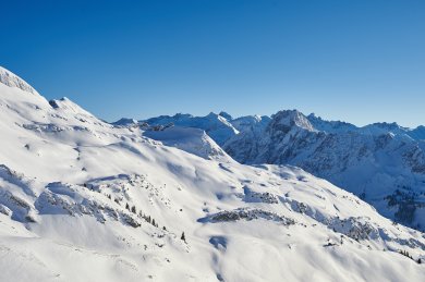 Die Allgäuer Alpen zeigen sich im Winter von ihrer schönesten Seite