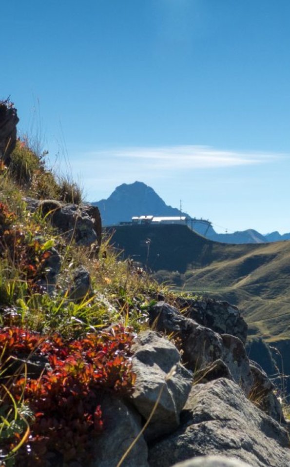 Blick auf die Kanzelwand Bergstation