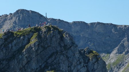 Der Kanzelwand Gipfel von der Aussichtsplattform rote Wand haben Sie einen wunderbaren Weitblick über die umliegenden Gipfel