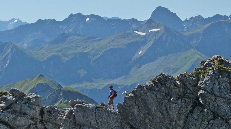 Wanderung 400 Gipfelblicke auf dem Nebelhorn bei Oberstdorf im Allgäu