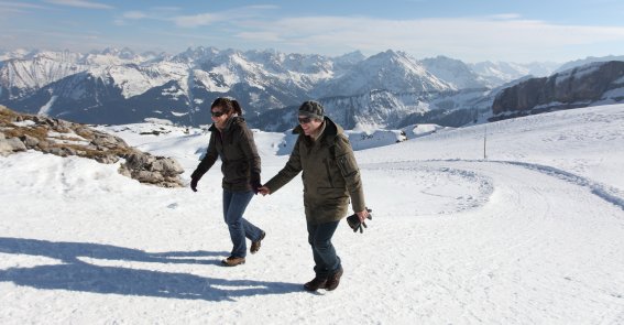 Winterwanderweg auf dem Ifen