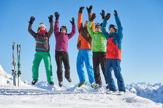 Gruppenspaß in den Alpen