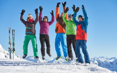 Gruppenspaß in den Alpen