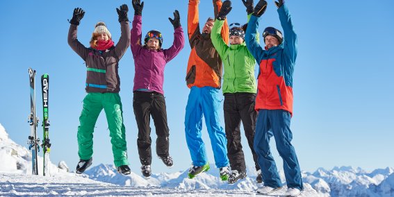 Gruppenspaß in den Alpen