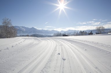Ein Schwung nach dem Anderen in das verzauberte Winterwunderland des Allgäus rein.