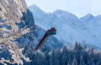 Die imposante Skiflugschanze in Oberstdorf