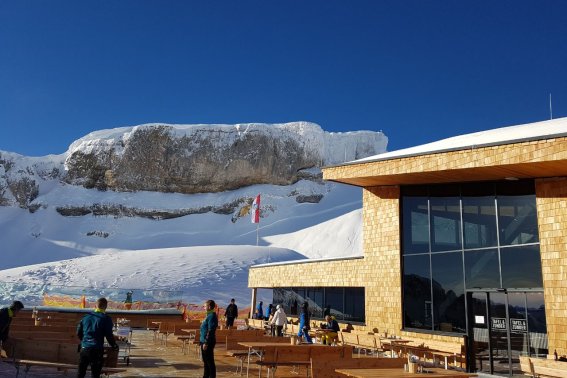 Die Bergstation der neuen Ifenbahn mit traumhaften Blick