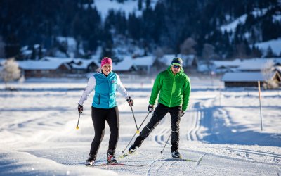 Die Langlauf Loipen im Allgäu sind bestens präpariert und abwechslungsreich. So können sowohl die Anfänger, als auch die Fortgeschrittene den Wintersport nach Ihrem Können ausüben.