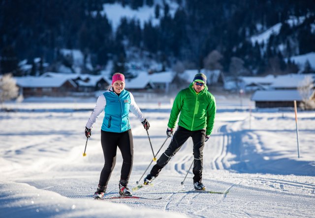 Die Langlauf Loipen im Allgäu sind bestens präpariert und abwechslungsreich. So können sowohl die Anfänger, als auch die Fortgeschrittene den Wintersport nach Ihrem Können ausüben.