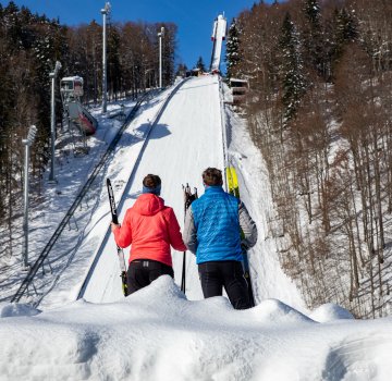 An der Skiflugschanze in Oberstdorf